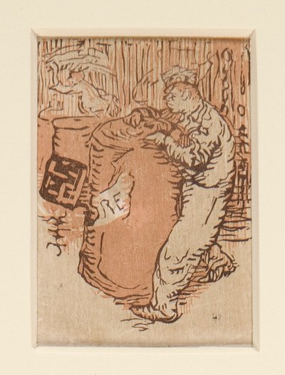 ラ・パンセの露天商、挿絵、p. 35 作： Maurice Delcourt