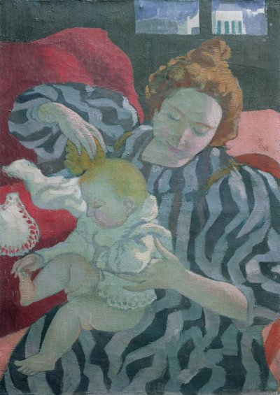 子供を洗う母親、1895年 作： Maurice Denis