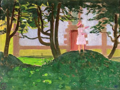 チャペル前の落ち葉の山 作： Maurice Denis