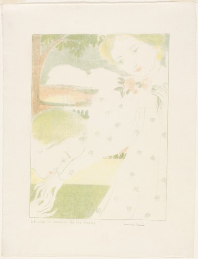 And It is the Caress of Their Hands、プレート 8 愛から 作： Maurice Denis