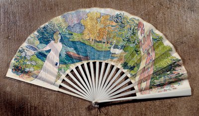 モーリス・ドニ（1870-1943）が装飾したエンゲージメント・ファン 1891年 作： Maurice Denis