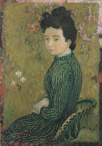 緑のドレスを着たEva Meurier、1891年 作： Maurice Denis