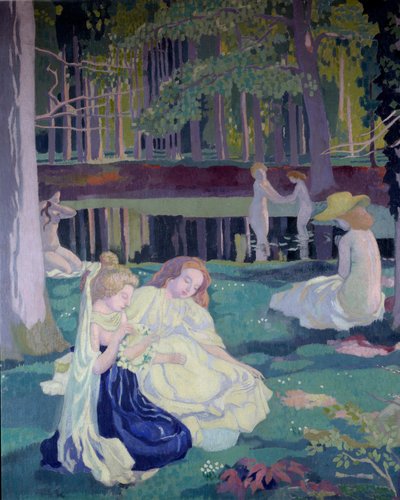 ステアリング・ホイールのゲーム（詳細）1900年（油彩・キャンバス 作： Maurice Denis
