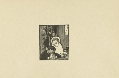 Illustratie bij gedicht in dichtbundel Sagesse van Paul Verlaine ポール・ヴェルレーヌによるサジェスのための2つの新しい森 裁判（シリーズタイトル） 作： Maurice Denis