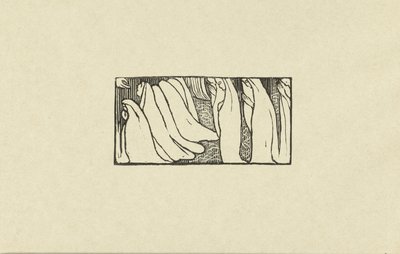 Illustratie bij gedicht uit dichtbundel Sagese van Paul Verlaine 知恵のための刻まれた木の試み 裁判（シリーズタイトル） 作： Maurice Denis