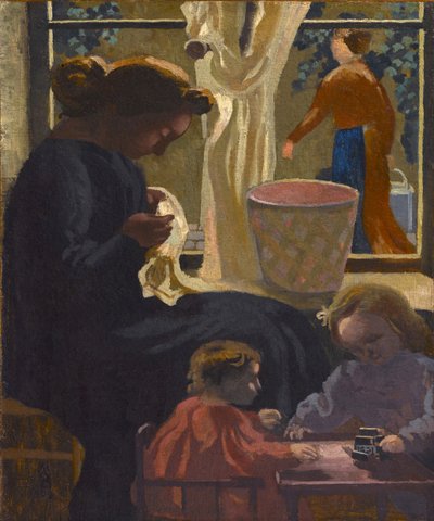 窓際の親密さまたはラヴォードーズ、1903年。 作： Maurice Denis
