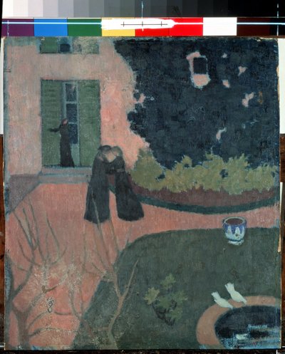 訪問。 モーリス・ドニ (1870-1943) の絵画、1892-1893 年頃。 サイズ：37.5×33cm。 キャンバスに油彩。 アートナビ。 エルミタージュ美術館、サンクトペテルブルク 作： Maurice Denis