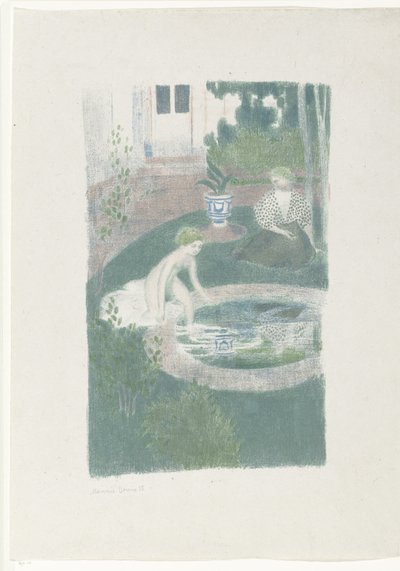噴水の反射 作： Maurice Denis