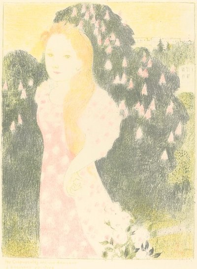 夕暮れは古いペンキの柔らかさを持っています 作： Maurice Denis