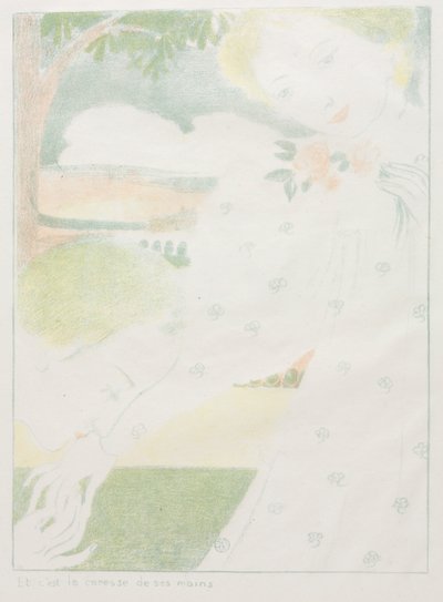 愛：Pl。 8、そしてそれは手の愛の愛撫です。 8、1898年、ラカレッセデセスメインなど 作： Maurice Denis