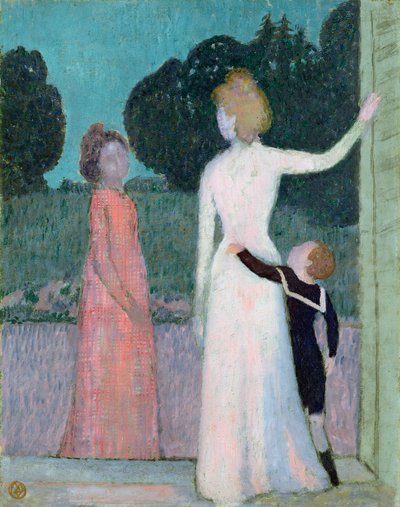 マダムエイドリアンミトワールと彼女の息子、ジャック、1903年（段ボールにパステル） 作： Maurice Denis