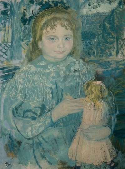 人形を持つ少女（ポートレートテレーズワティルー）。 1896 作： Maurice Denis
