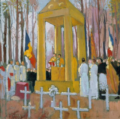 アーネスト・プシハリの墓前でのミサ、1924年。 作： Maurice Denis