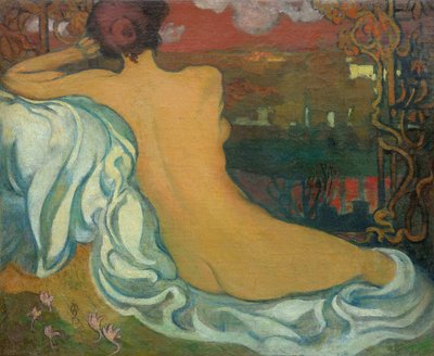 夕暮れ時のヌード、1892年頃。 作： Maurice Denis