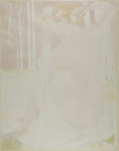 ヒナギクの冠をかぶったニンフ 作： Maurice Denis
