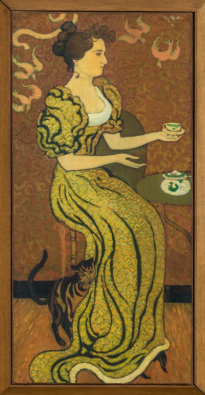 1892年頃の「猫」のランソン夫人の肖像（油彩・キャンバス 作： Maurice Denis