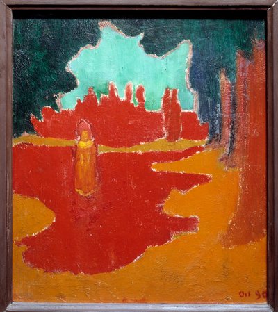 テラスの太陽の黒点。モーリス・ドニ（1870-1943）の絵 作： Maurice Denis