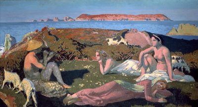 グリーンビーチ、ペロスギレック、1909年。 作： Maurice Denis