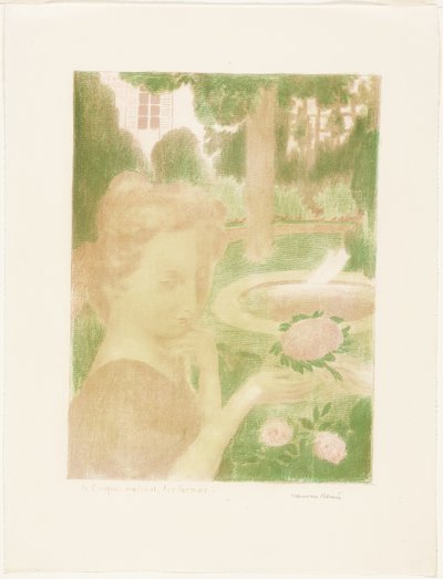 朝の花束、涙、愛からプレート 3 作： Maurice Denis