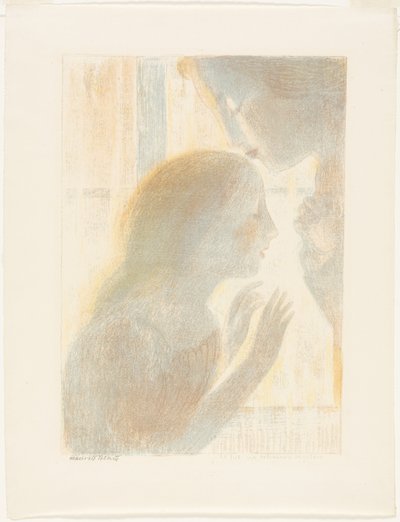 『トワイライトは古い絵画の柔らかさを持っている』、『愛』のプレート 6 作： Maurice Denis