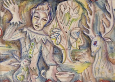ハーレクイン、1940～41年頃（紙に水彩） 作： Maurice Denton Welch