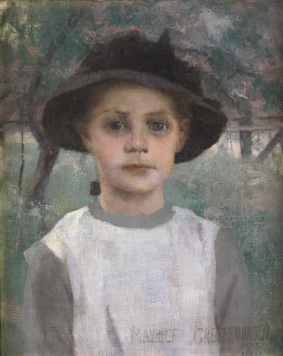 若い少女、1886 作： Maurice Greiffenhagen