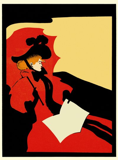 LIBERTY READER ポスター文字抜き加工 作： Maurice Greiffenhagen