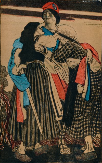 1917年のフランスへのアルザスロレーヌの復元 作： Maurice Greiffenhagen