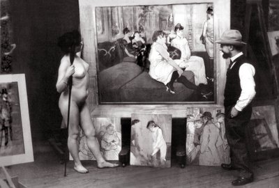 アトリエでのアンリ・ド・トゥールーズ＝ロートレック 作： Maurice Guibert