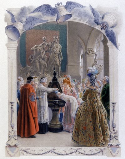 1700-luvun jalokastekohtaus, n. 1900 (kuva) 作： Maurice Leloir