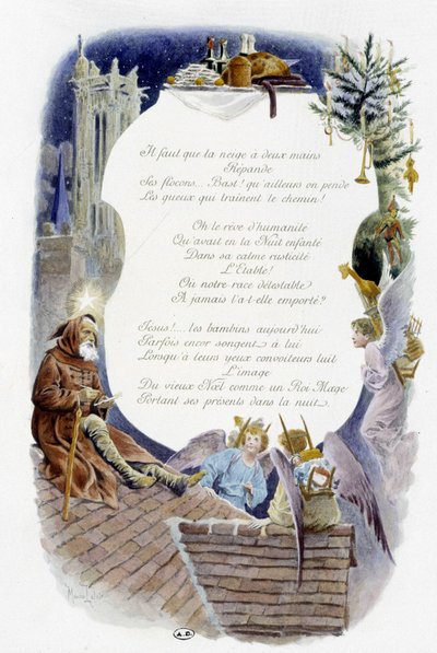 12月 "La Chanson du mois" Jérôme Doucet作、イラスト：Maurice Leloir、編：Reims 1904。L.ミショー 作： Maurice Leloir