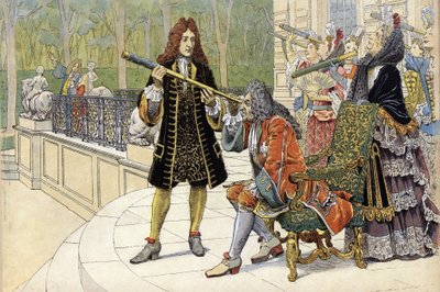 ジャック・カッシーニ（カッシーニ2世）による支援（1677年～1756年 ルイ14世（ソレイユ王またはルイ大帝）による支援 作： Maurice Leloir
