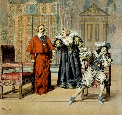 フランスの歴史。Journee des Dupes:リシュリュー枢機卿（アルマン・ジャン・デュ・プレシ 作： Maurice Leloir
