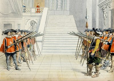 フランスの歴史。リシュリュー枢機卿の警護（アルマン・ジャン・デュ・プレシ 作： Maurice Leloir