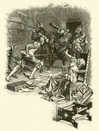 三銃士」のイラスト（彫刻 作： Maurice Leloir