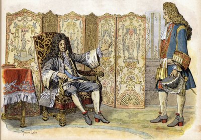 1712年、太陽王と呼ばれるルイ14世（太陽王またはルイ大王 作： Maurice Leloir
