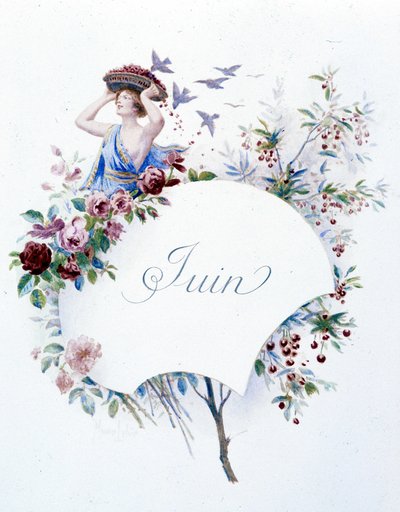 6月 "La Chanson du mois" Jérôme Doucet作 挿絵：Maurice Leloir編 ランス 1904年L.ミショー 作： Maurice Leloir