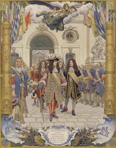 ルイ14世王とLホテルロイヤルデアンヴァリッドのオープン 作： Maurice Leloir