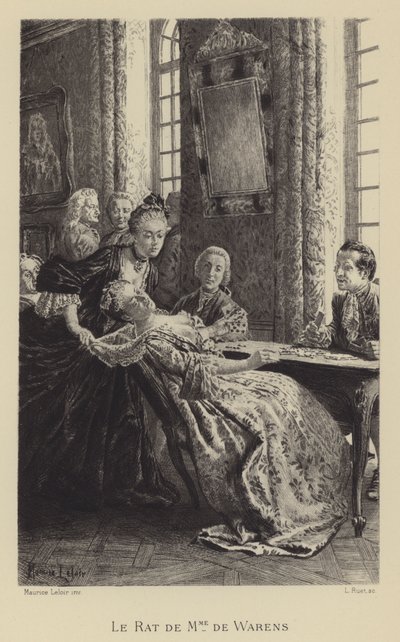 マダム・ド・ワレンスのネズミ（版画 作： Maurice Leloir