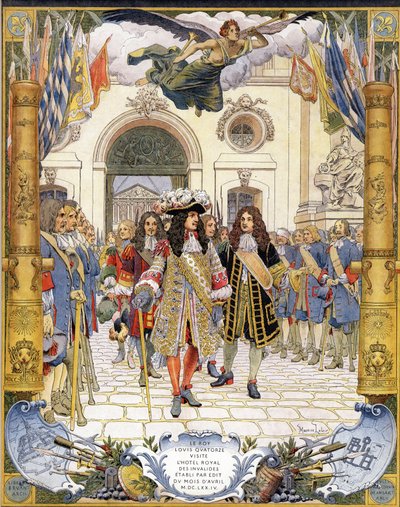 ルイ14世は、Le Roi-Soleil（ソレイユ王またはルイ大王）として知られていた。 作： Maurice Leloir