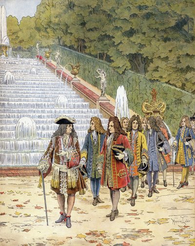 太陽王（キング・サンまたはルイ大帝）として知られるルイ14世は 作： Maurice Leloir
