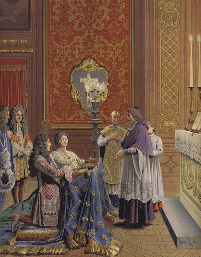 ルイ14世とマドモンドマテノンの結婚 作： Maurice Leloir