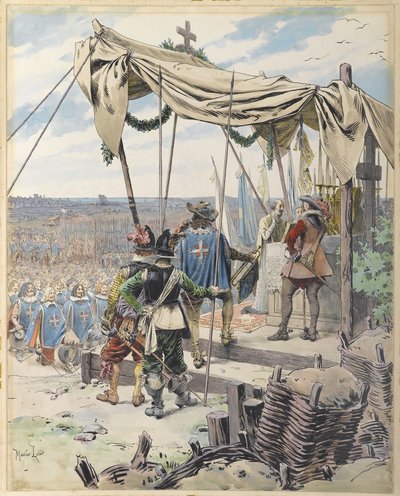 戦いの前のリシュリュー、c。 1900年。 作： Maurice Leloir