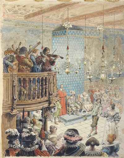 ボールでのリシュリュー、c。 1900年。 作： Maurice Leloir