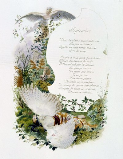 9月 "La Chanson du mois" Jérôme Doucet作 挿絵：Maurice Leloir編 ランス 1904年L.ミショー 作： Maurice Leloir