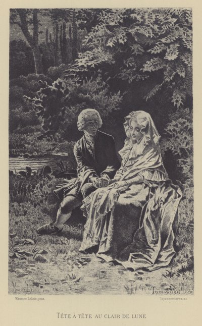 月明かりの中での「テテテ」（グラビア 作： Maurice Leloir