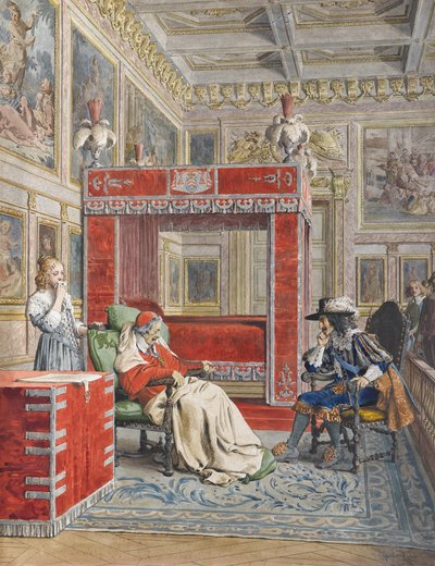 リシュリューの死、c。 1900年。 作： Maurice Leloir