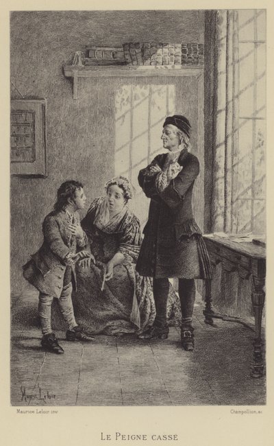 壊れた櫛（彫刻 作： Maurice Leloir