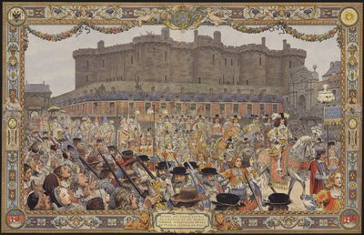 ルイ14世と彼の女王のパリへの入国、ラポルトサントアントワーヌ 作： Maurice Leloir