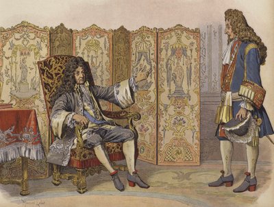 マーリーのルイ14世王へのヴィラーズの訪問 作： Maurice Leloir
